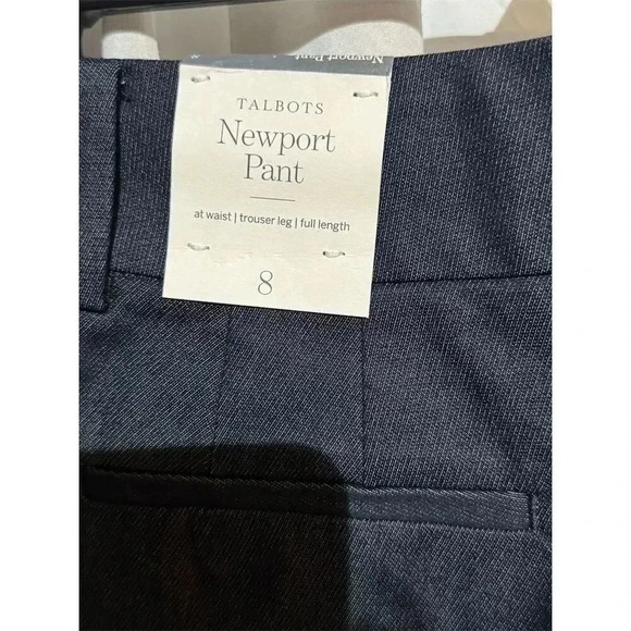 NWT Talbots New Port Pant  Dark Blue Dress Pant 8 Straight Leg Trouser Workwear - Picture 7 of 8